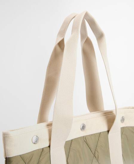 Healy Quilted Tote Bag Bleached Olive