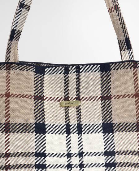Layla Tartan Large Tote Bag Rosewood Tartan