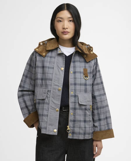 Carnforth Tartan Casual Jacket Grey Tartan