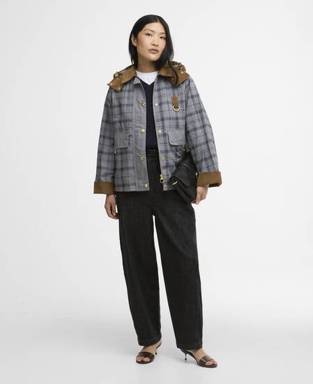 Carnforth Tartan Casual Jacket Grey Tartan