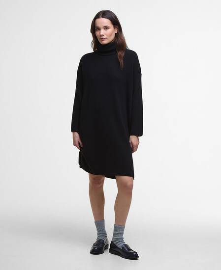 Stitch Knitted Dress Black