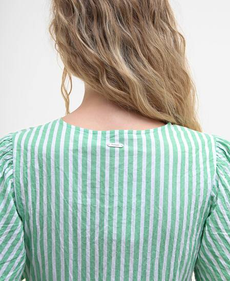 Daison Striped Mini Dress Kelly Green Stripe