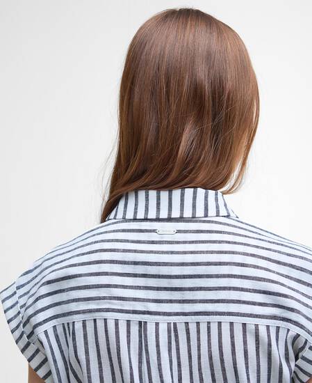 Abby Striped Midi Dress Navy/White Stripe