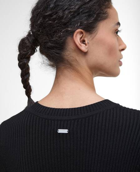 Anastasia Knitted Midi Dress Black