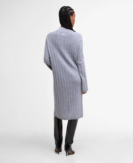 Sophia Knitted Midi Dress Light Grey