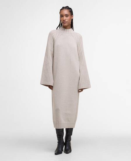 Vera Knitted Midi Dress Oat