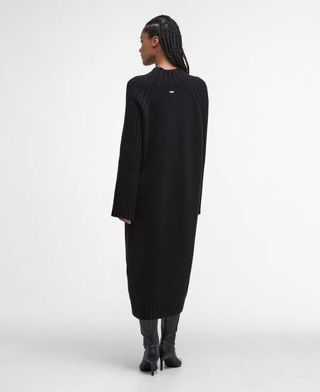 Vera Knitted Midi Dress Black