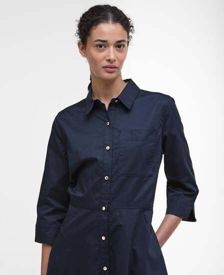 Saffron Midi Dress Dark Navy