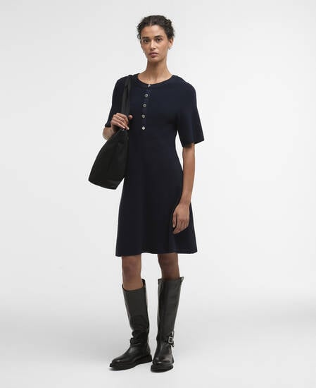 Camille Knitted Mini Dress Dark Navy