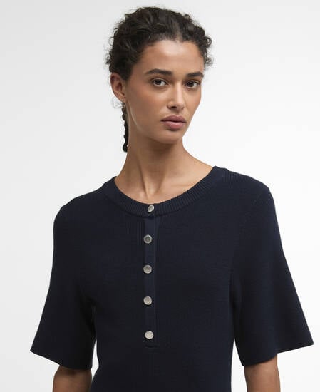 Camille Knitted Mini Dress Dark Navy