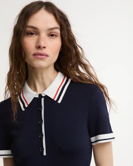 Hollington Knitted Mini Dress Navy