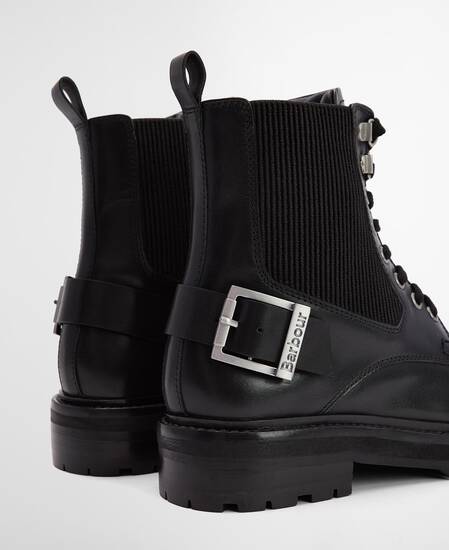 Leonie Lace-Up Boots Black