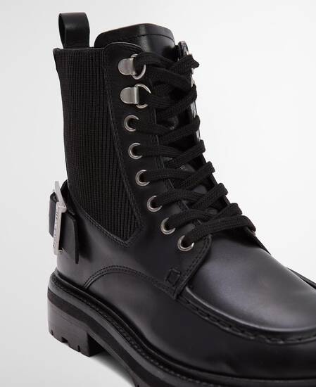 Leonie Lace-Up Boots Black
