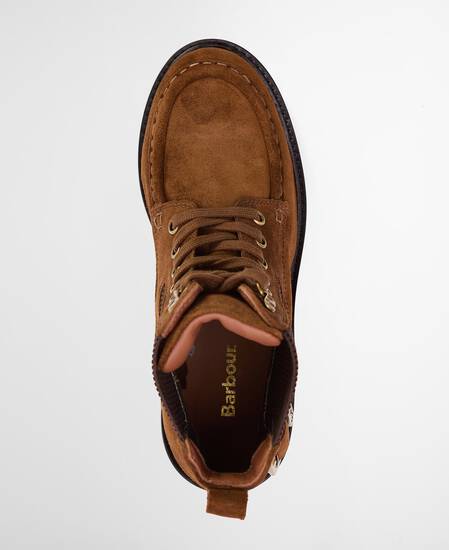 Leonie Lace-Up Boots Tobacco Suede