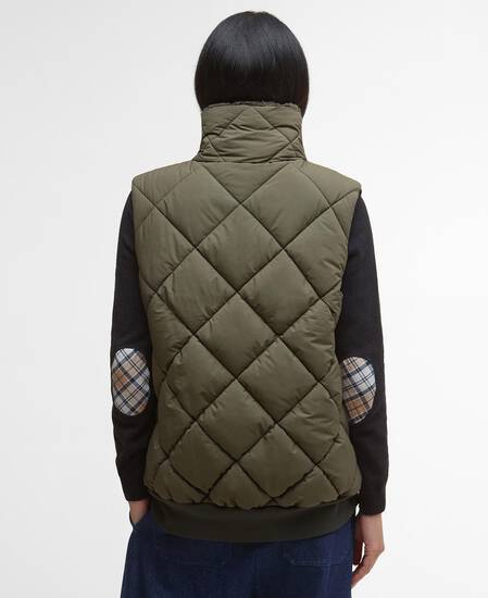 Becky Gilet Olive/Ancient Tartan
