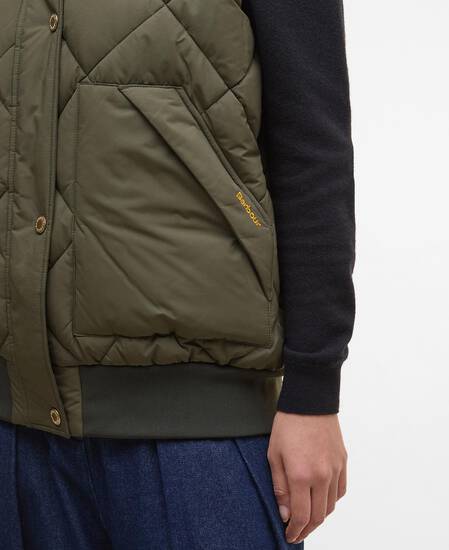 Becky Gilet Olive/Ancient Tartan