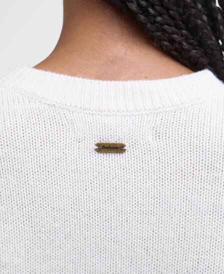 Woodhouse Wool-Cashmere Crew Neck Jumper Ecru