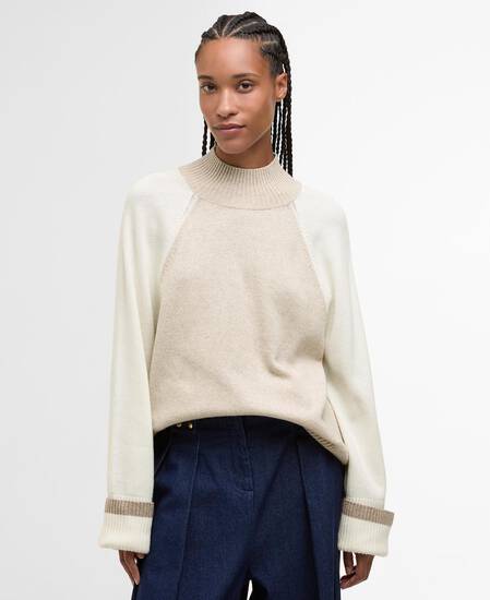 Wren Wool-Blend High-Neck Jumper Oat Multi