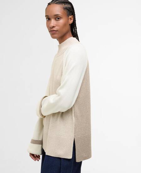 Wren Wool-Blend High-Neck Jumper Oat Multi