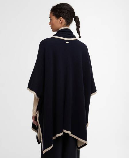 River Knitted Cape Dark Navy