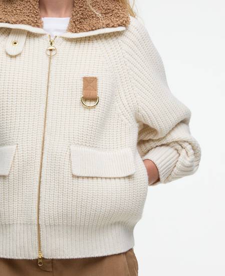 Marla Knitted Bomber Neutral