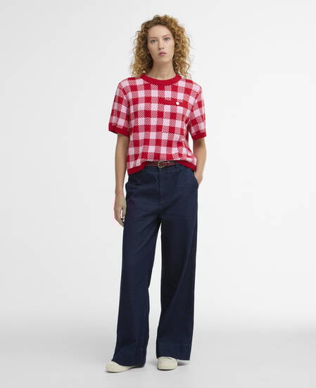 Esther Gingham Crew Neck Jumper Multi