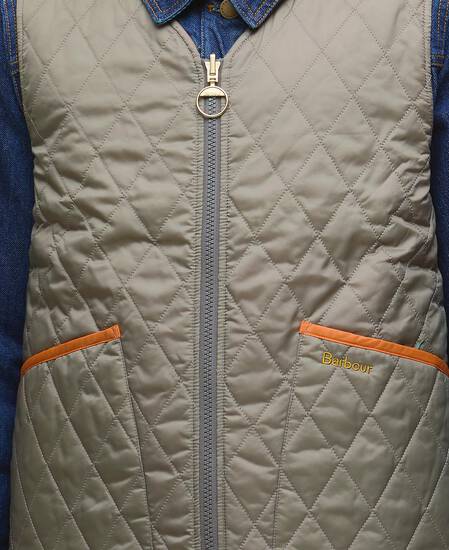 My Barbour Reversible Quilted Liner Timberwolf/Marigold