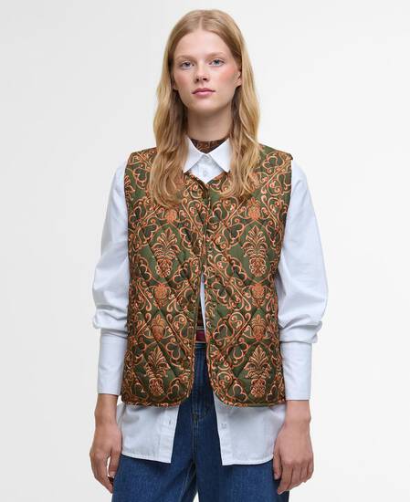 Barbour FARM Rio Fernanda Liner Pineapple/Green Heart Print