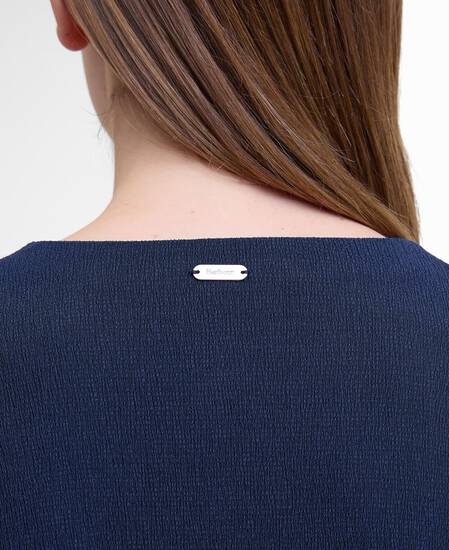 Louise Peplum Blouse Navy