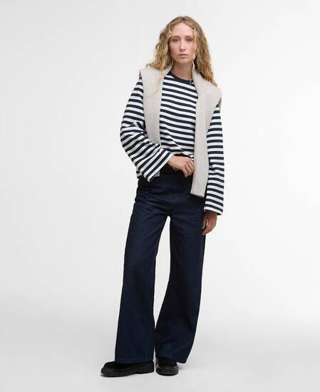 Robyn Striped Sweatshirt Dark Navy Stripe