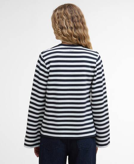 Robyn Striped Sweatshirt Dark Navy Stripe