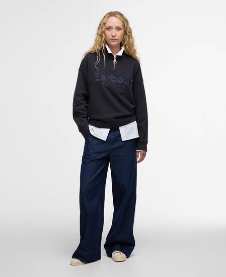 Sara Quarter-Zip Sweatshirt Dark Navy