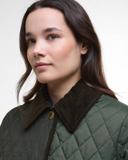 Meryl Quilted Jacket Olive/Ancient Tartan