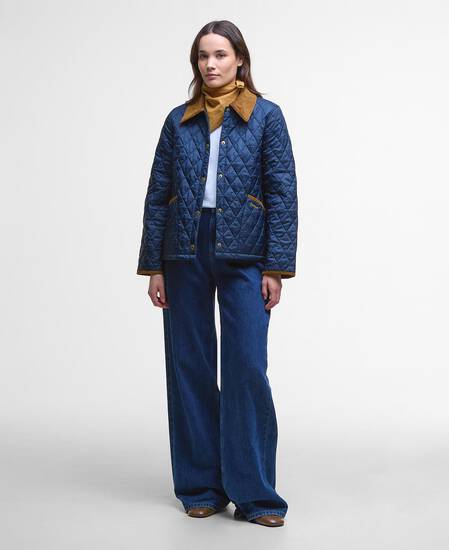 Icons Cropped Liddesdale Quilted Jacket Navy/Classic