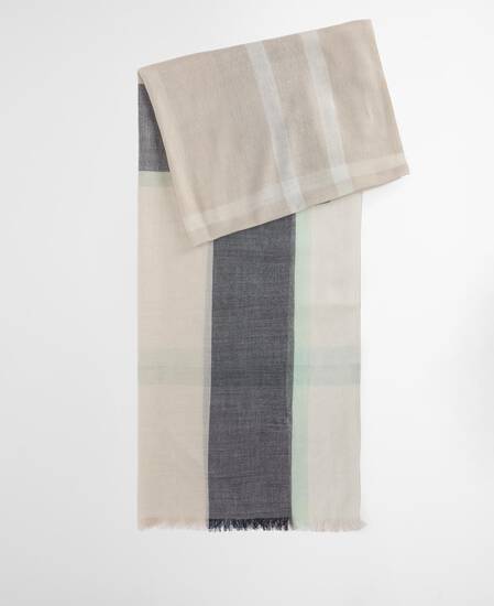 Maisy Tartan Scarf Navy/Mint Tartan