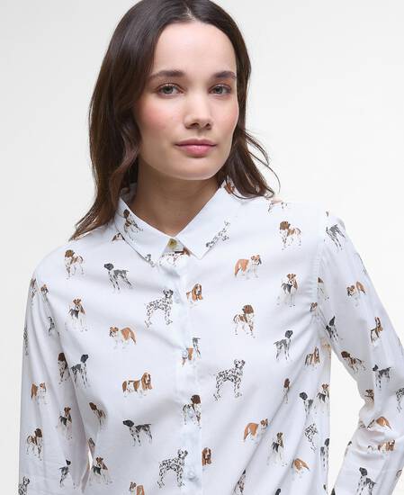 Safari Relaxed Long-Sleeved Shirt Dog Print