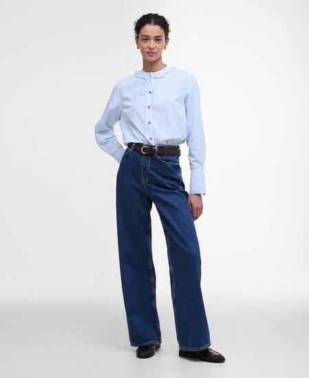 Cecelia Striped Shirt Ice Blue Stripe