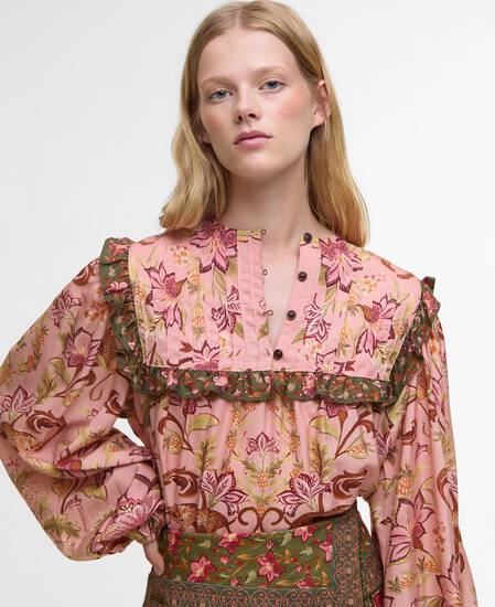 Barbour FARM Rio Cami Long-Sleeved Blouse Tropical Print