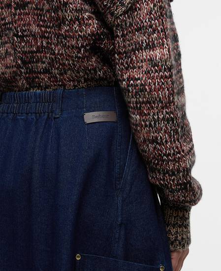 Saima Denim Midi Skirt Rinse Wash