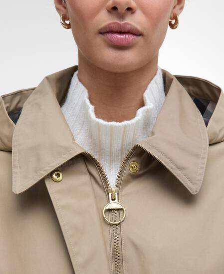 Fallyn Showerproof Jacket Military Brown/Hessian Tartan