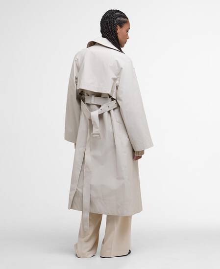 Robyn Showerproof Trench Coat Mist/Hessian Tartan