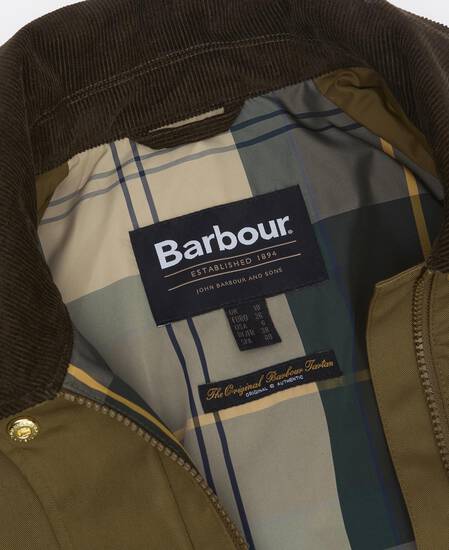 Bilsdale Showerproof Jacket Golden Olive/Ancient Tartan