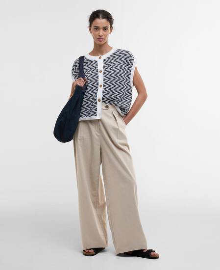 Lucy Wide-Leg Trousers Light Sand