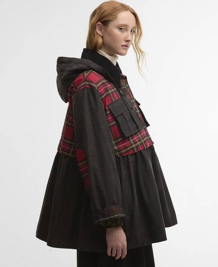 Barbour x GANNI Tartan Peplum Waxed Jacket Classic/Royal Stewart/Charcoal/Classic Tartan