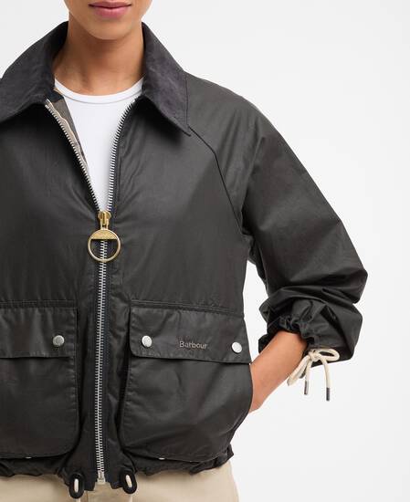 Marron Waxed Jacket Grey/Dress