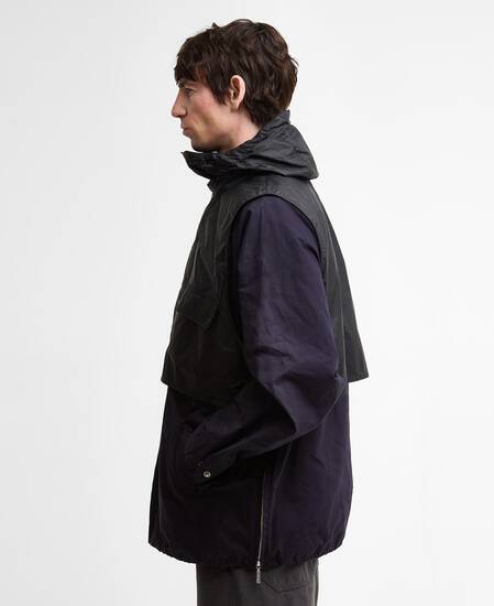 Barbour x Kaptain Sunshine Transport Smock Casual Jacket Dark Indigo