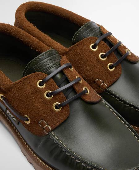 Re-Engineered Deck Boat Shoes Olive