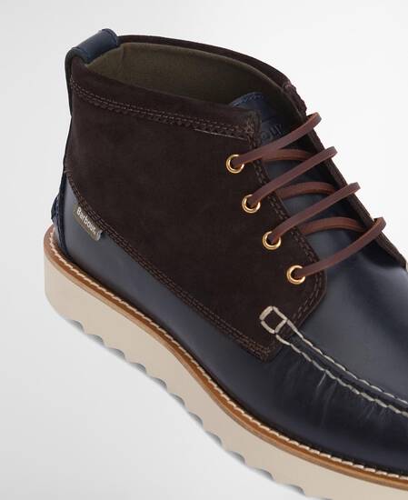 Hadston Chukka Boots Navy/Dark Brown
