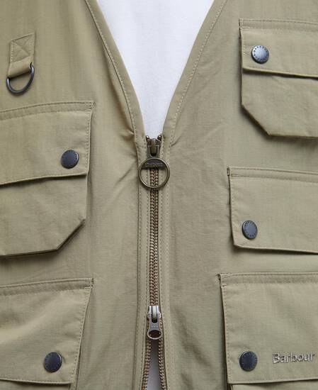 Utility Editor Casual Vest British Khaki