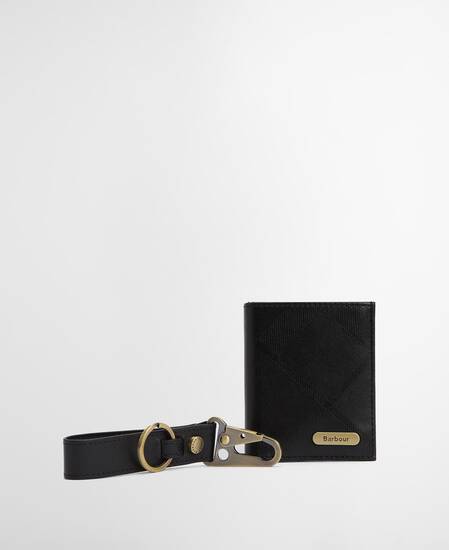 Brunton Leather Gift Set Black Tartan Emboss